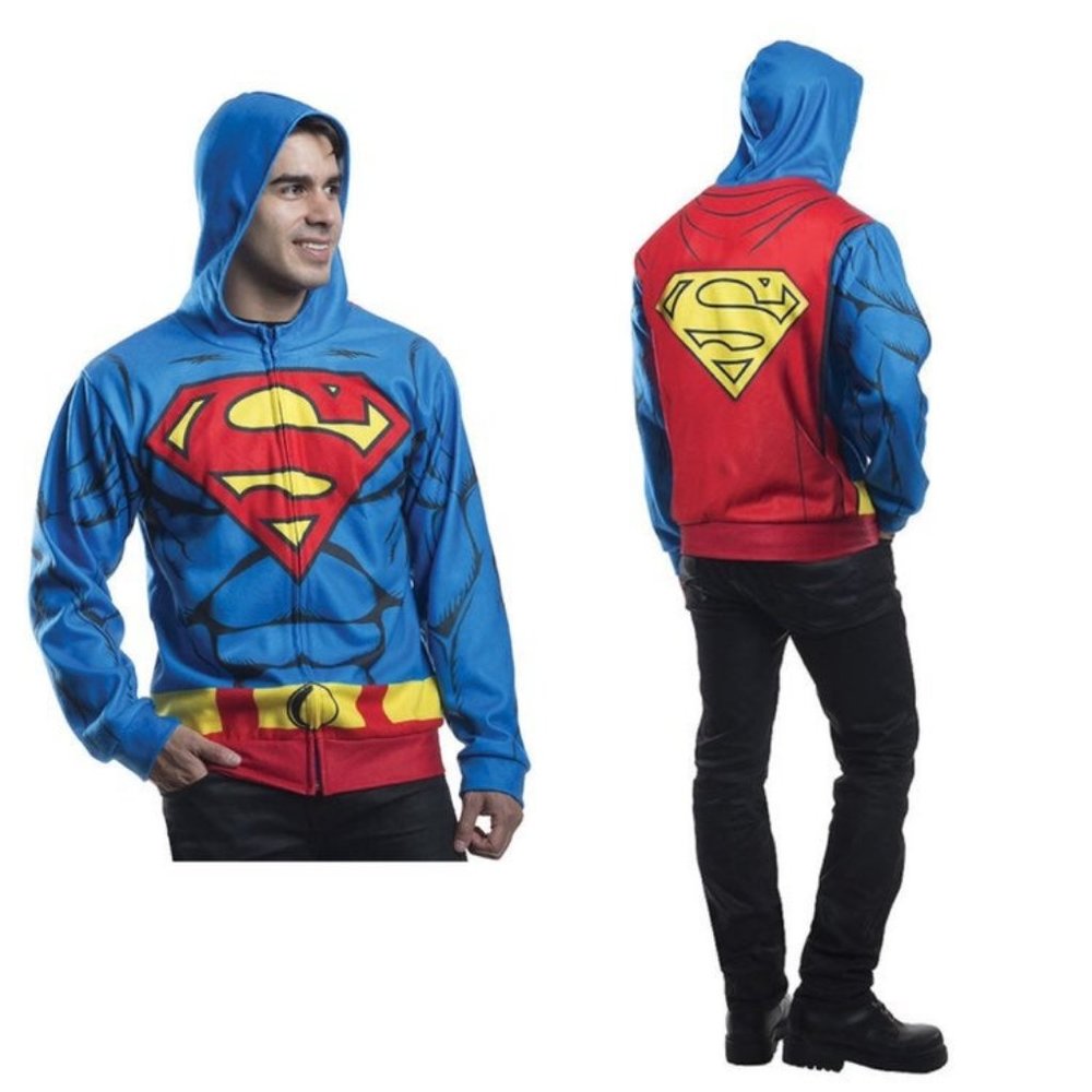 Superman Zip-Up Hoodie Halloween - Picture 1 of 3